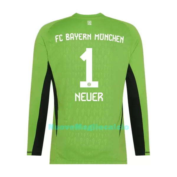 Completo calcio Portiere FC Bayern Monaco Manuel Neuer 1 Bambino Secondo 2023/24 Maniche Lunghe