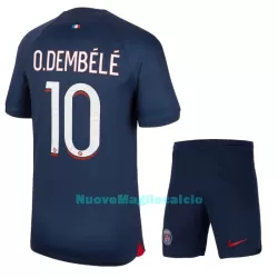 Completo calcio Paris Saint-Germain Dembele 10 Bambino Primo 2023/24 Completo calcio Paris Saint-Germain Dembele 10 Bambino Primo 2023/24