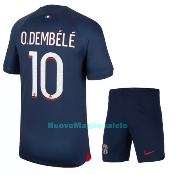 Completo calcio Paris Saint-Germain Dembele 10 Bambino Primo 2023/24