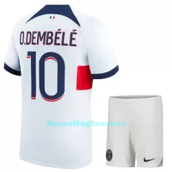 Completo calcio Paris Saint-Germain Dembele 10 Bambino Secondo 2023/24 Completo calcio Paris Saint-Germain Dembele 10 Bambino Secondo 2023/24