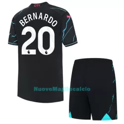 Completo calcio Manchester City Bernardo 20 Bambino 3rd 2023/24 Completo calcio Manchester City Bernardo 20 Bambino 3rd 2023/24