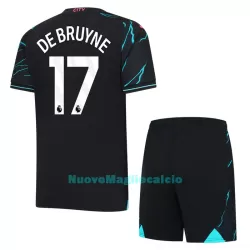 Completo calcio Manchester City De Bruyne 17 Bambino 3rd 2023/24 Completo calcio Manchester City De Bruyne 17 Bambino 3rd 2023/24