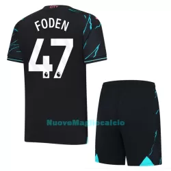 Completo calcio Manchester City Foden 47 Bambino 3rd 2023/24 Completo calcio Manchester City Foden 47 Bambino 3rd 2023/24