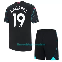 Completo calcio Manchester City J. Alvarez 19 Bambino 3rd 2023/24 Completo calcio Manchester City J. Alvarez 19 Bambino 3rd 2023/24