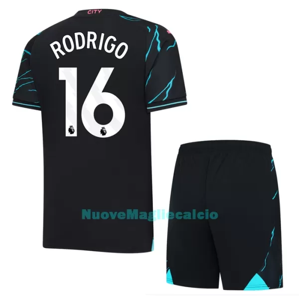 Completo calcio Manchester City Rodrigo 16 Bambino 3rd 2023/24