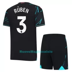 Completo calcio Manchester City Rúben 3 Bambino 3rd 2023/24 Completo calcio Manchester City Rúben 3 Bambino 3rd 2023/24