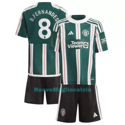 Completo calcio Manchester United Bruno Fernandes 8 Bambino Secondo 2023/24 Completo calcio Manchester United Bruno Fernandes 8 Bambino Secondo 2023/24