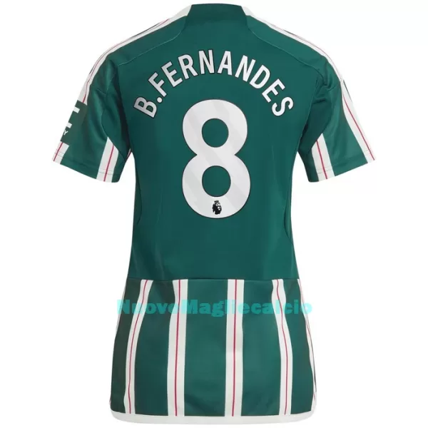 Maglia Manchester United Bruno Fernandes 8 Donna Secondo 2023/24