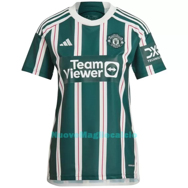 Maglia Manchester United Bruno Fernandes 8 Donna Secondo 2023/24