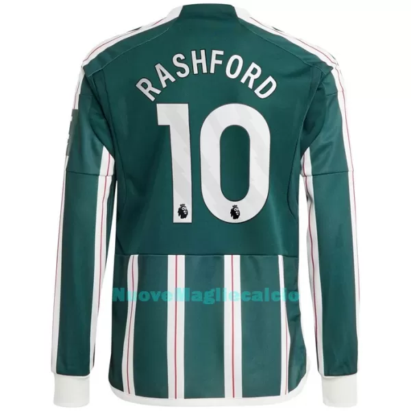 Maglia Manchester United Rashford 10 Uomo Secondo 2023/24 Maniche Lunghe
