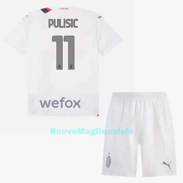 Completo calcio AC Milan Pulisic 11 Bambino Secondo 2023/24