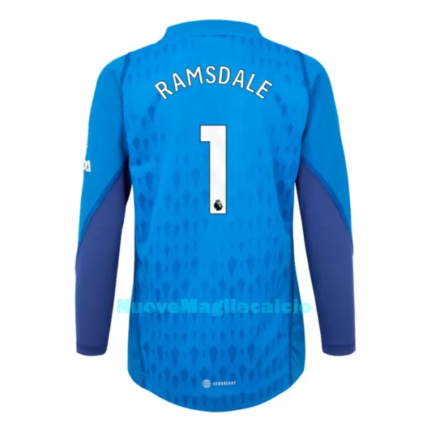 Maglia Portiere Arsenal Ramsdale 1 Uomo Secondo 2023/24 Maniche Lunghe