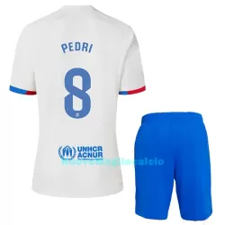 Completo calcio Barcellona Pedri 8 Bambino Secondo 2023/24 Completo calcio Barcellona Pedri 8 Bambino Secondo 2023/24