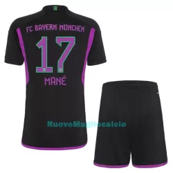 Completo calcio FC Bayern Monaco Mane 17 Bambino Secondo 2023/24 Completo calcio FC Bayern Monaco Mane 17 Bambino Secondo 2023/24