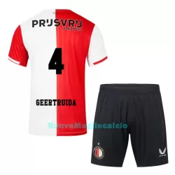 Completo calcio Feyenoord Rotterdam Geertruida 4 Bambino Primo 2023/24 Completo calcio Feyenoord Rotterdam Geertruida 4 Bambino Primo 2023/24