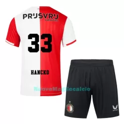 Completo calcio Feyenoord Rotterdam Hancko 33 Bambino Primo 2023/24 Completo calcio Feyenoord Rotterdam Hancko 33 Bambino Primo 2023/24