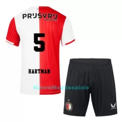 Completo calcio Feyenoord Rotterdam Hartman 5 Bambino Primo 2023/24 Completo calcio Feyenoord Rotterdam Hartman 5 Bambino Primo 2023/24
