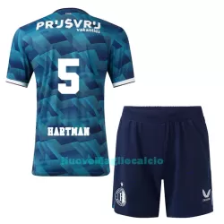 Completo calcio Feyenoord Rotterdam Hartman 5 Bambino Secondo 2023/24 Completo calcio Feyenoord Rotterdam Hartman 5 Bambino Secondo 2023/24