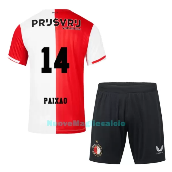 Completo calcio Feyenoord Rotterdam Paixao 14 Bambino Primo 2023/24