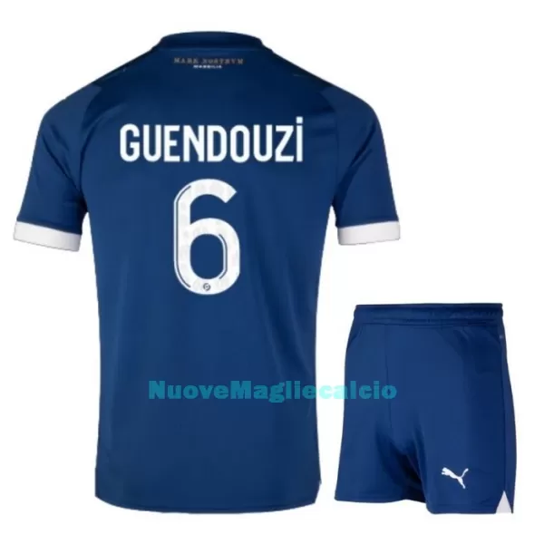 Completo calcio Marsiglia GUENDOUZI 6 Bambino Secondo 2023/24