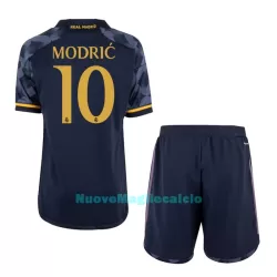 Completo calcio Real Madrid Modrić 10 Bambino Secondo 2023/24 Completo calcio Real Madrid Modrić 10 Bambino Secondo 2023/24