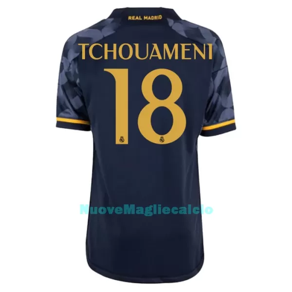 Completo calcio Real Madrid Tchouaméni 18 Bambino Secondo 2023/24