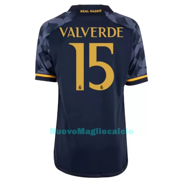 Completo calcio Real Madrid Valverde 15 Bambino Secondo 2023/24