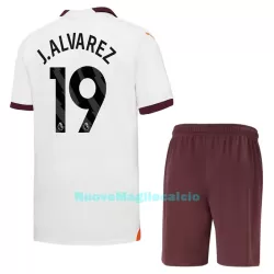 Completo calcio Manchester City J. Alvarez 19 Bambino Secondo 2023/24 Completo calcio Manchester City J. Alvarez 19 Bambino Secondo 2023/24