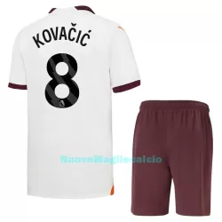 Completo calcio Manchester City Kovacic 8 Bambino Secondo 2023/24 Completo calcio Manchester City Kovacic 8 Bambino Secondo 2023/24