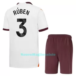 Completo calcio Manchester City Rúben 3 Bambino Secondo 2023/24 Completo calcio Manchester City Rúben 3 Bambino Secondo 2023/24
