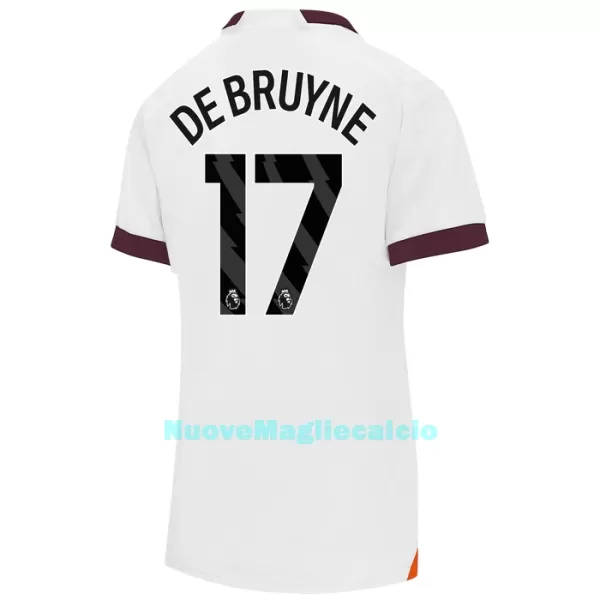 Maglia Manchester City Kevin De Bruyne 17 Donna Secondo 2023/24