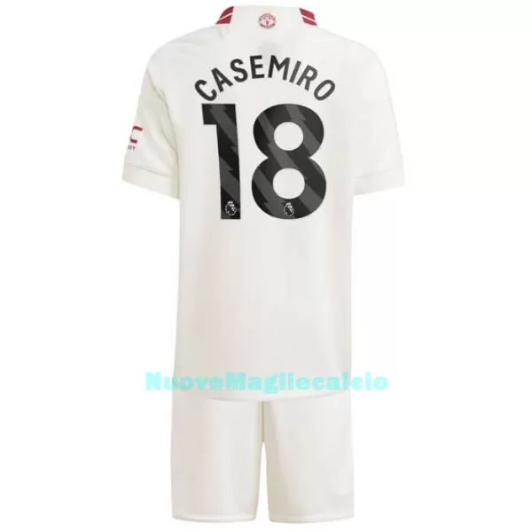 Completo calcio Manchester United Casemiro 18 Bambino 3rd 2023/24