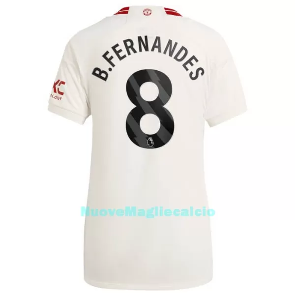 Maglia Manchester United Bruno Fernandes 8 Donna 3rd 2023/24