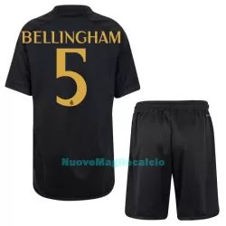 Completo calcio Real Madrid Bellingham 5 Bambino 3rd 2023/24 Completo calcio Real Madrid Bellingham 5 Bambino 3rd 2023/24