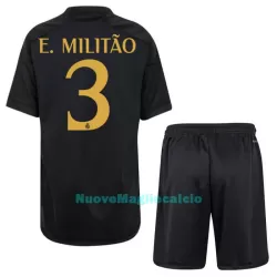 Completo calcio Real Madrid E. Militão 3 Bambino 3rd 2023/24 Completo calcio Real Madrid E. Militão 3 Bambino 3rd 2023/24