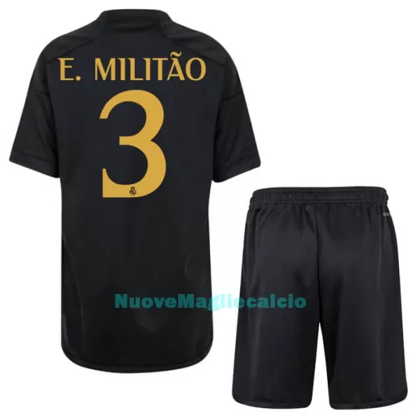 Completo calcio Real Madrid E. Militão 3 Bambino 3rd 2023/24