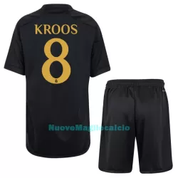 Completo calcio Real Madrid Kroos 8 Bambino 3rd 2023/24 Completo calcio Real Madrid Kroos 8 Bambino 3rd 2023/24