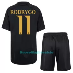 Completo calcio Real Madrid Rodrygo 11 Bambino 3rd 2023/24 Completo calcio Real Madrid Rodrygo 11 Bambino 3rd 2023/24