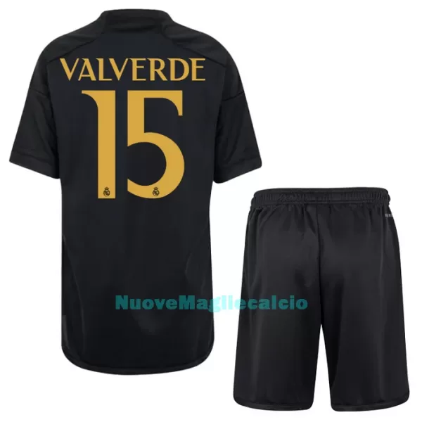 Completo calcio Real Madrid Valverde 15 Bambino 3rd 2023/24