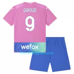 Completo calcio AC Milan Giroud 9 Bambino 3rd 2023/24 Completo calcio AC Milan Giroud 9 Bambino 3rd 2023/24
