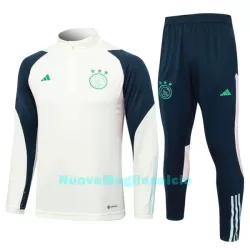 Ajax Amsterdam Tute Felpe da Allenamento Uomo 1/4-Zip 2023/24 Bianca Ajax Amsterdam Tute Felpe da Allenamento Uomo 1/4-Zip 2023/24 Bianca