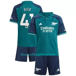 Completo calcio Arsenal Rice 41 Bambino 3rd 2023/24 Completo calcio Arsenal Rice 41 Bambino 3rd 2023/24