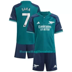Completo calcio Arsenal Saka 7 Bambino 3rd 2023/24 Completo calcio Arsenal Saka 7 Bambino 3rd 2023/24