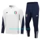 Italia Tute Felpe da Allenamento Uomo 1/4-Zip 2023/24 Bianca