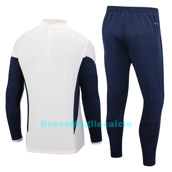 Italia Tute Felpe da Allenamento Uomo 1/4-Zip 2023/24 Bianca