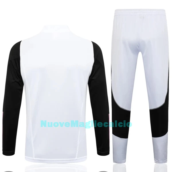 Juventus Tute Felpe da Allenamento Uomo 1/4-Zip 2023/24 Bianca