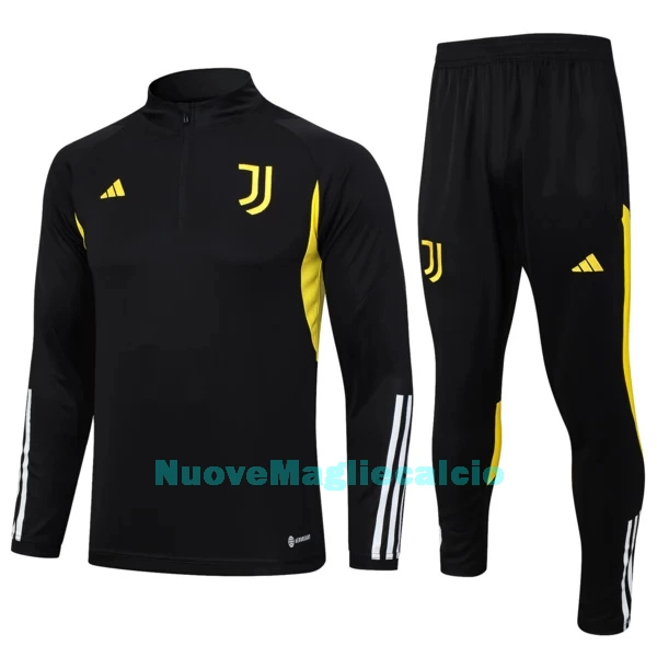 Juventus Tute Felpe da Allenamento Uomo 1/4-Zip 2023/24 Nera