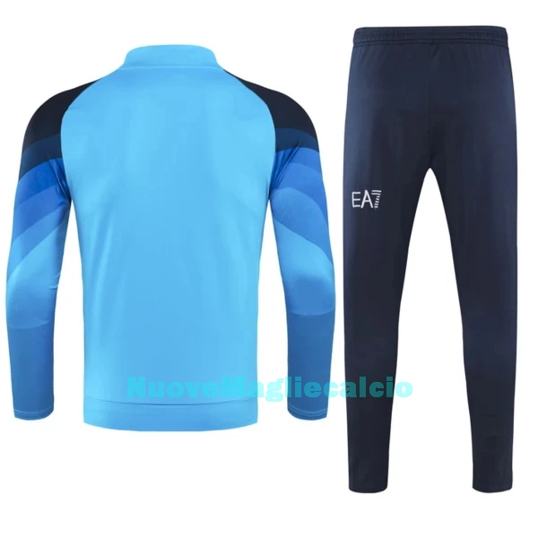 Napoli Tute Felpe da Allenamento Uomo 1/4-Zip 2023/24 Blu