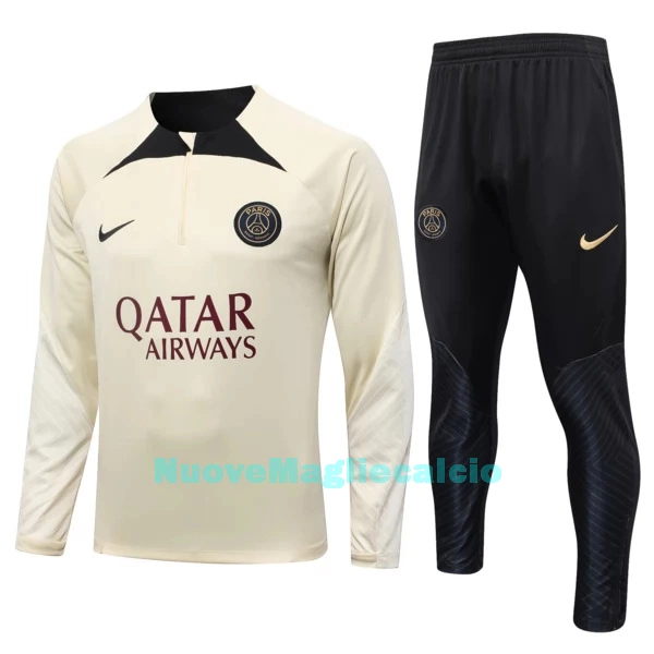 Paris Saint-Germain Tute Felpe da Allenamento Uomo 1/4-Zip 2023/24 Crema