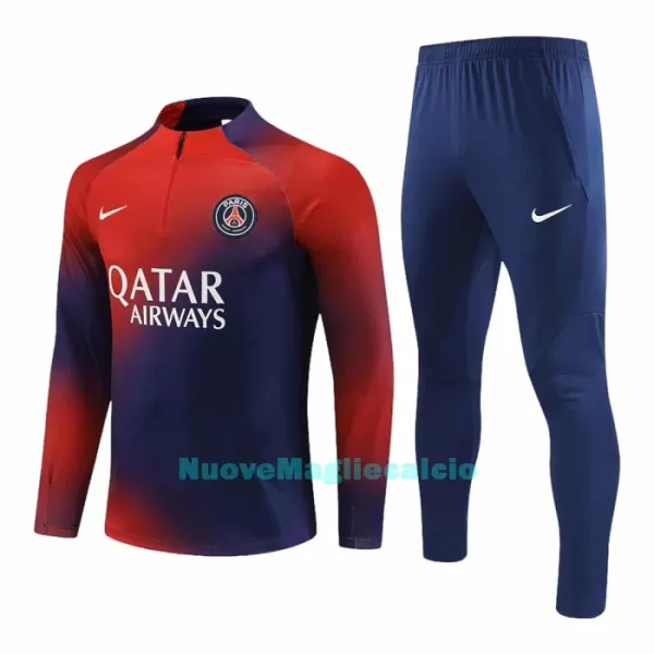 Paris Saint-Germain Tute Felpe da Allenamento Uomo 1/4-Zip 2023/24 Rossa